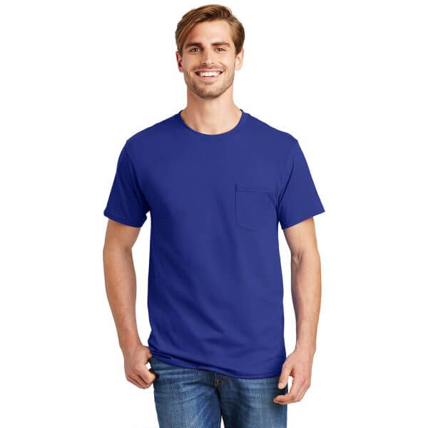 Hanes ® - Tagless ® 100% Cotton T-Shirt with Pocket 5590