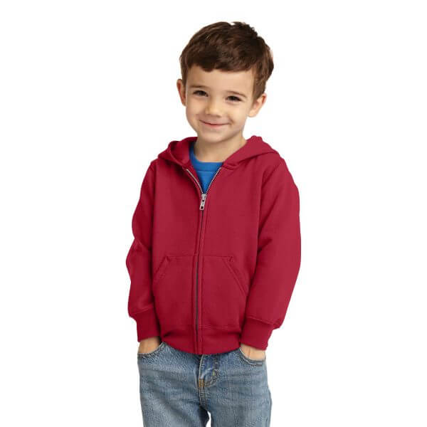 Port & Company® Toddler Core Fleece Full-Zip Hooded Sweatshirt CAR78TZH