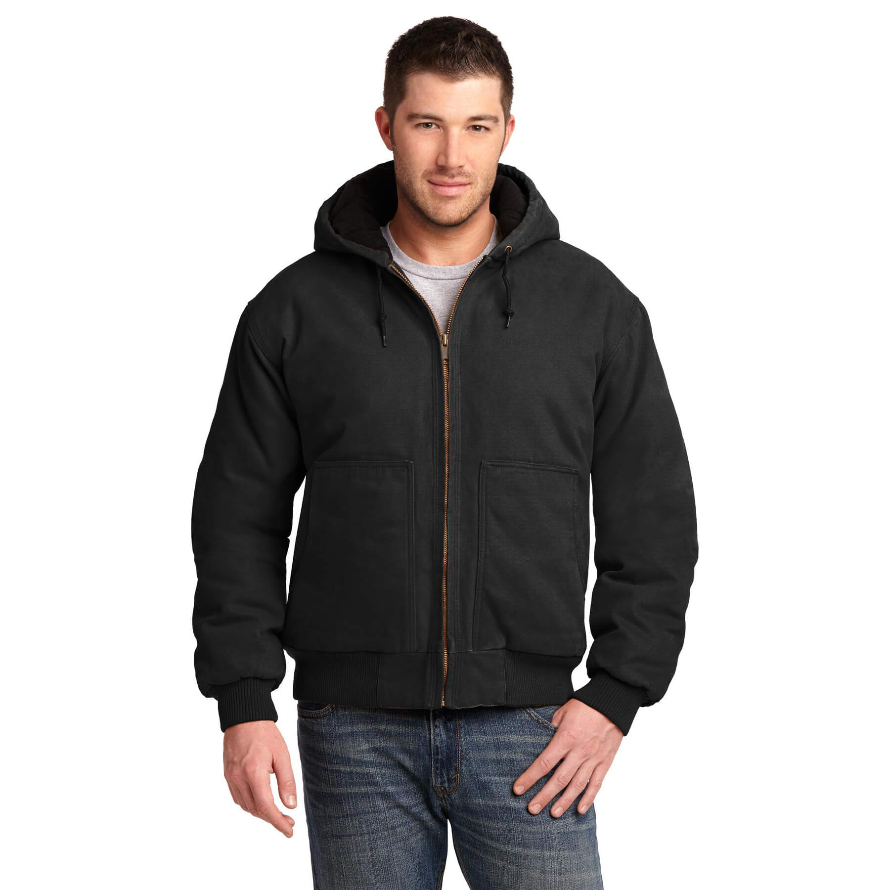 CornerStone ® Washed Duck Cloth Insulated Hooded Work Jacket