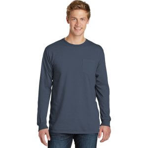 Port & Company ® Pigment-Dyed Long Sleeve Pocket Tee PC099LSP