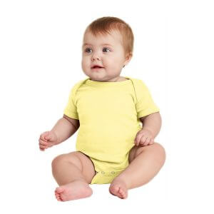Rabbit Skins™ Infant Short Sleeve Baby Rib Bodysuit RS4400