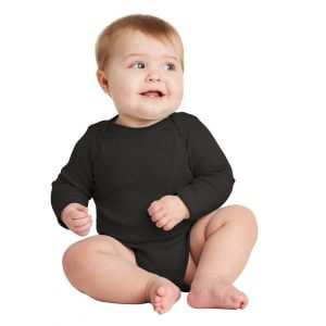 Rabbit Skins™ Infant Long Sleeve Baby Rib Bodysuit RS4411