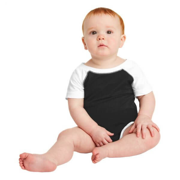 Rabbit Skins™ Infant Baseball Fine Jersey Bodysuit RS4430