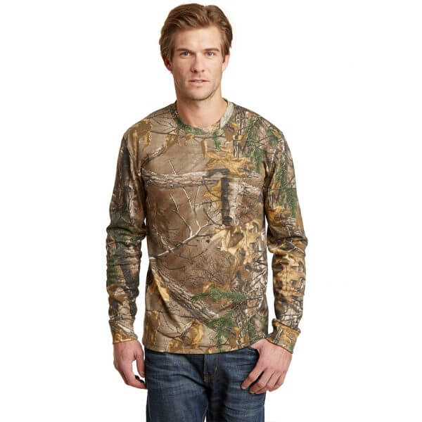 Russell Outdoors ™ Realtree ® Long Sleeve Explorer 100% Cotton T-Shirt with Pocket S020R
