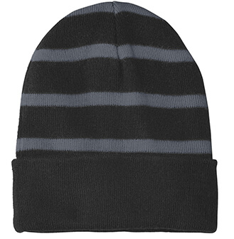 Sport-Tek ® Striped Beanie Solid with - Phelps Band USA