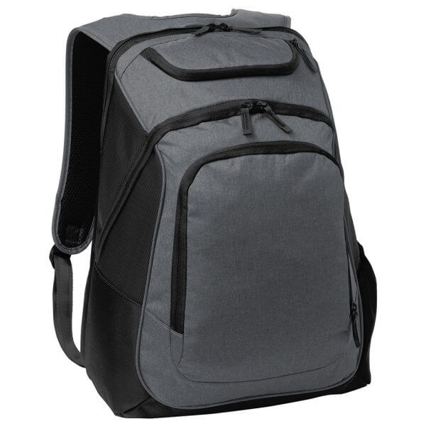 Port Authority ® Exec Backpack - Graphite Heather/ Black, One Size BG223