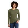 Allmade® Women’s Tri-Blend Long Sleeve Tee Olive You Green