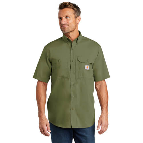 Carhartt Force ® Ridgefield Solid Short Sleeve Shirt Burnt Olive