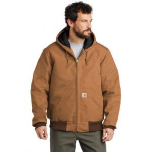 Carhartt ® Quilted-Flannel-Lined Duck Active Jacket Carhartt Brown