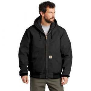 Carhartt ® Quilted-Flannel-Lined Duck Active Jacket Black