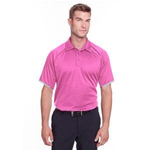 Under Armour Men's Corporate Rival Polo Pink Edge