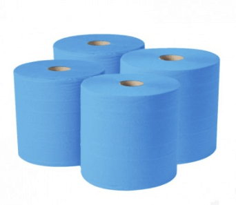blue roll towel