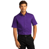 Port Authority Short Sleeve SuperPro React Twill Shirt Purple