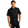 Port Authority Short Sleeve SuperPro React Twill Shirt Deep Black