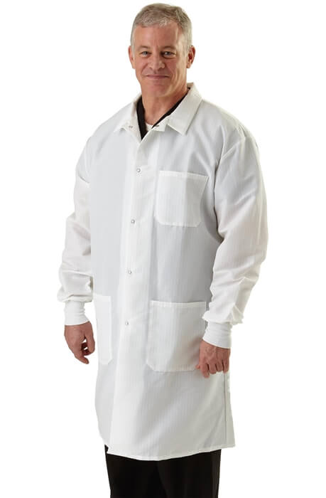White Fluid Resistant Lab Coat MDT0468-3