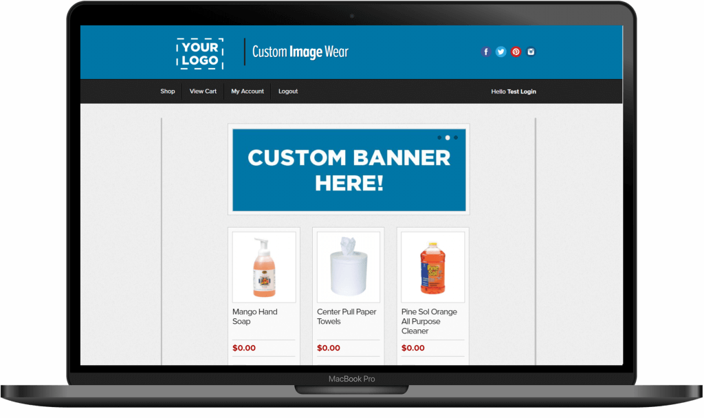 online store home page