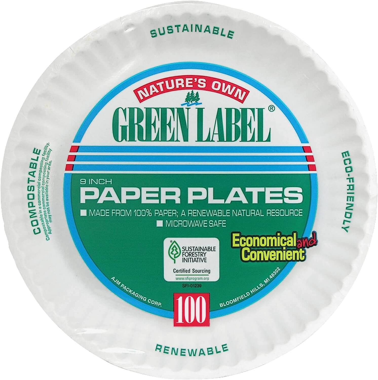 9" paper plates