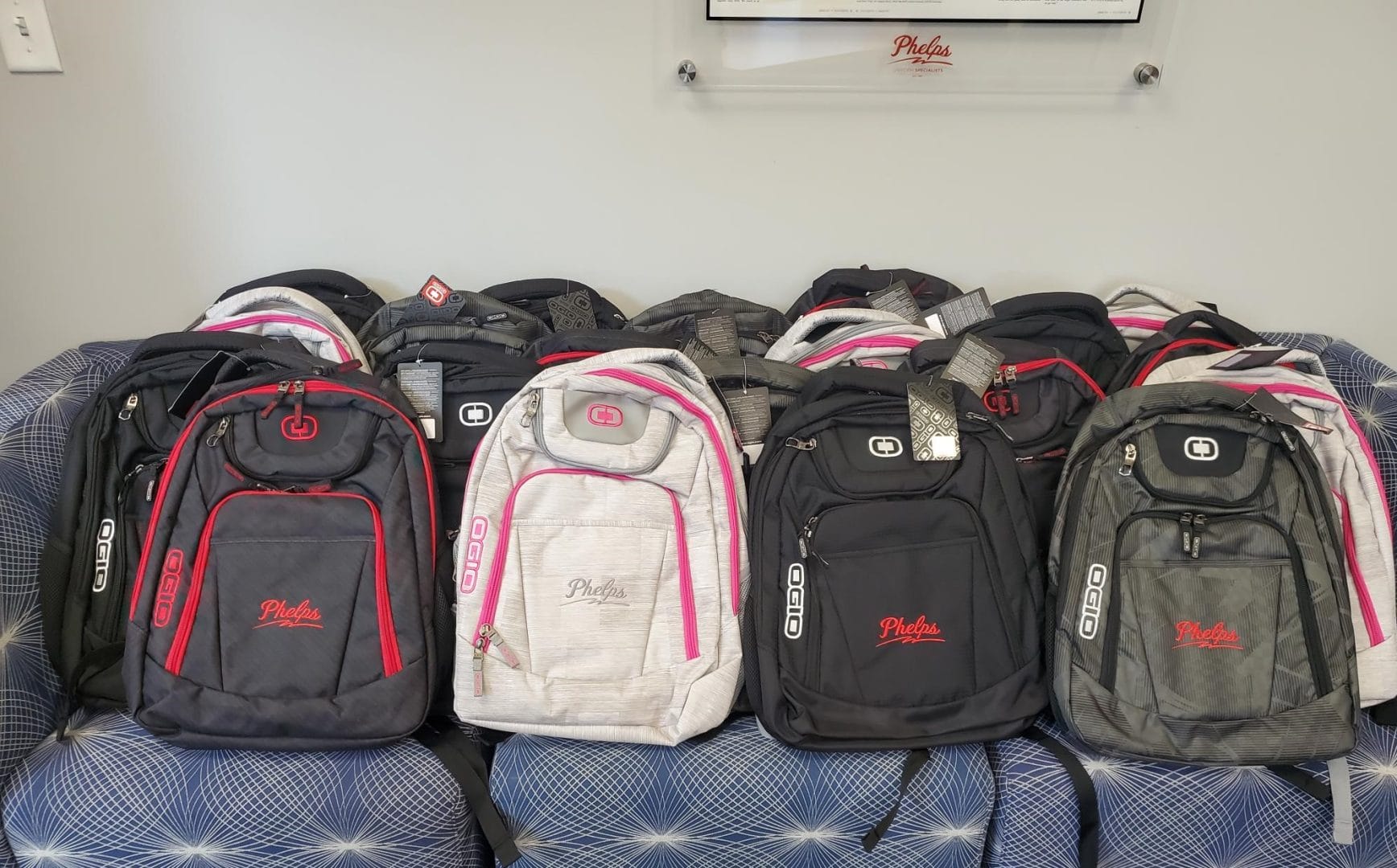 Phelps bags donated to children