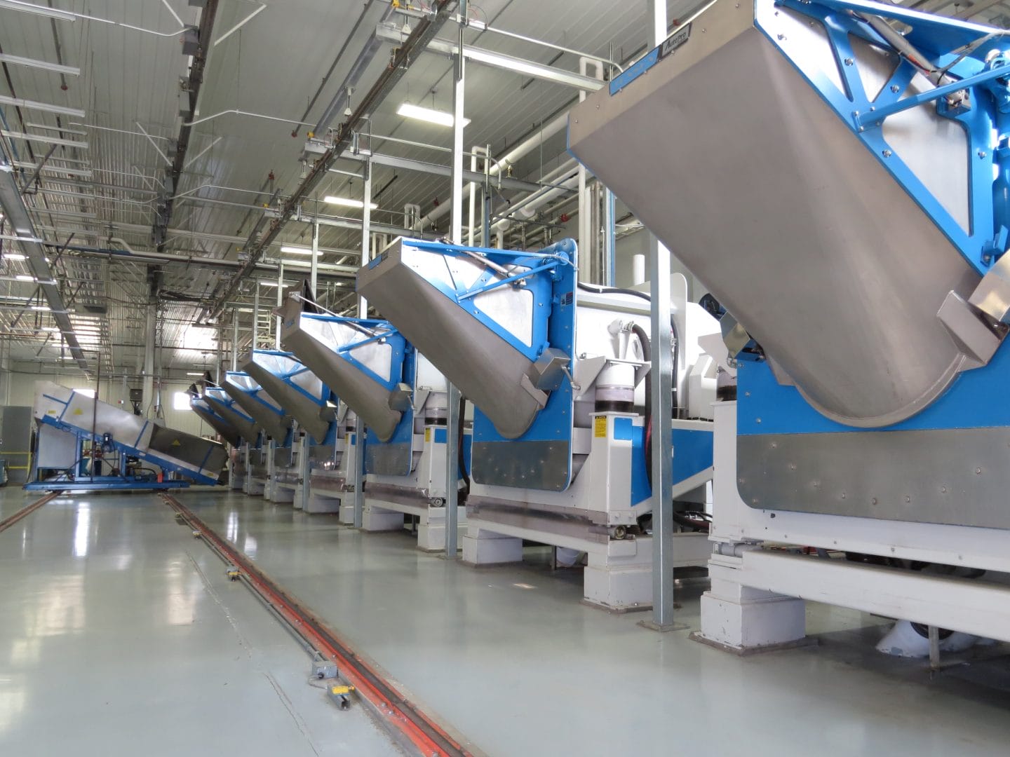 Industrial washers on Phelps' plant floor.