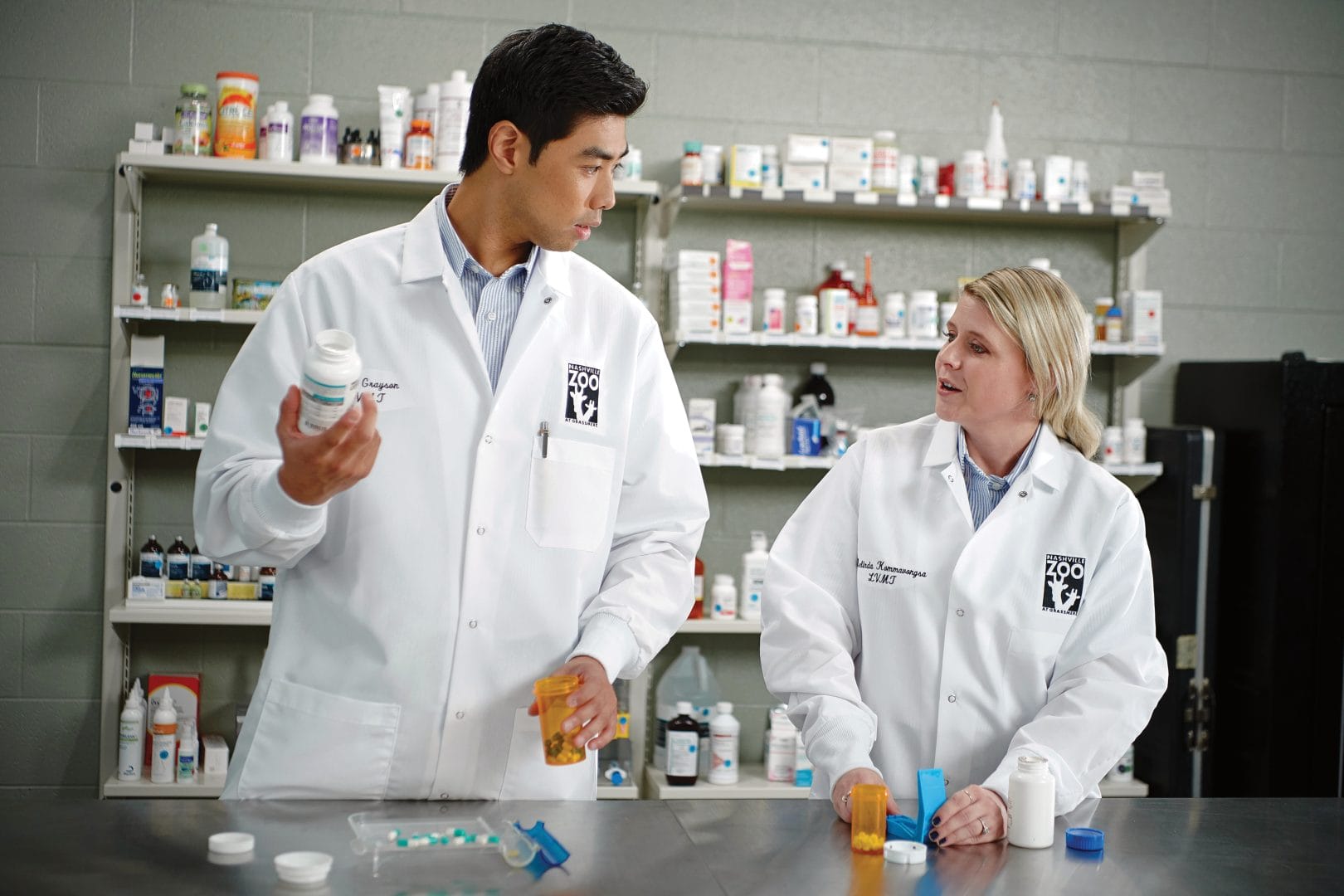 Medical lab coats available for uniform rental.