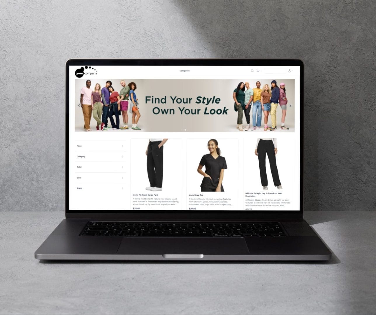 Healthcare webstores for easy customization and ordering of scrubs, lab coats, and more.